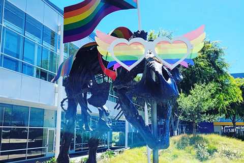 Stan, The Google Dinosaur, Dressed For Pride Month