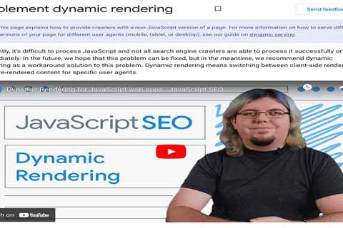 Google no longer recommends using dynamic rendering for Google Search
