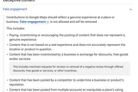 Google prohibits incentivizing customers to remove or modify negative reviews