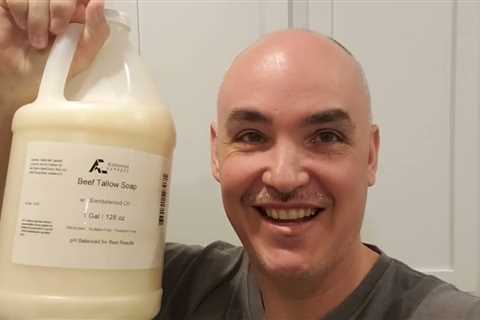 SOFT SKIN? AlchemistExpress Sandalwood Scented Beef Tallow Liquid Soap Review Unboxing Demo